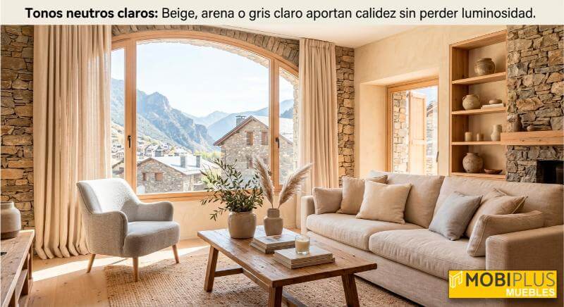 colores para dar luz al hogar en salón moderno tonos neutros