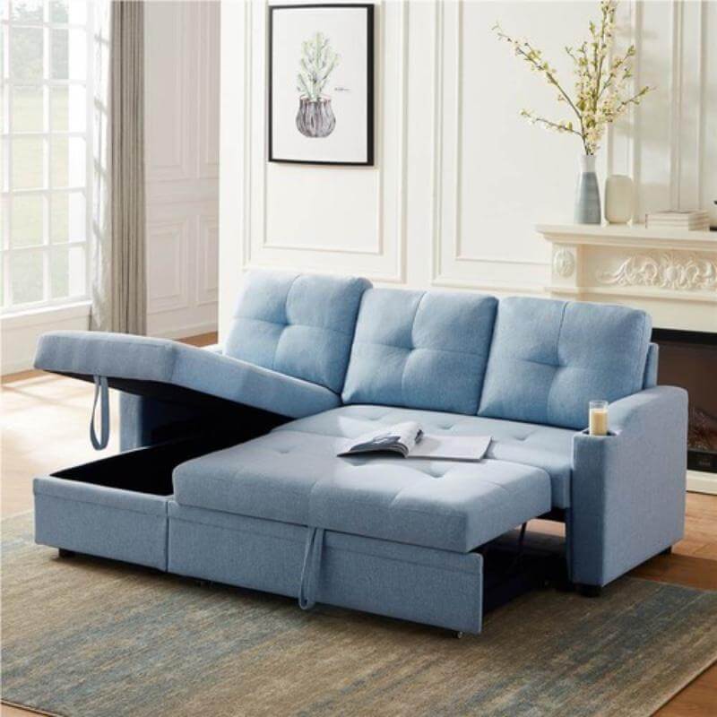 Muebles para el hogar y oficinas. Los sofás cama son un complemento ideal como mobiliario multifuncional
