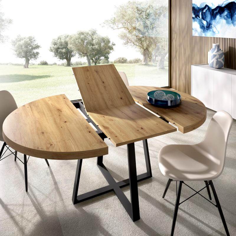Muebles para el hogar y oficinas, mesa de comedor extensible en color nordico.