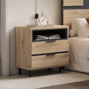 Mesita de noche 2C hueco Kaia