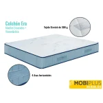 Infografía comercial del Colchón Era de Mobiplus Muebles resaltando su tejido Stretch de 300g y sus 4 asas horizontales.