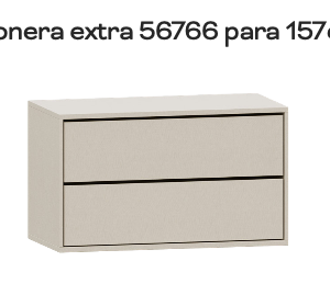 Armario 2 Puertas Correderas 157 cm<span> - </span>Cajonera