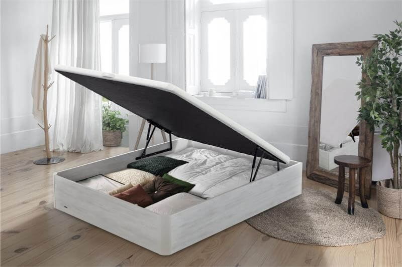 Canapé moderno de alta capacidad con espacio para organizar tu ropa de cama y mantas.