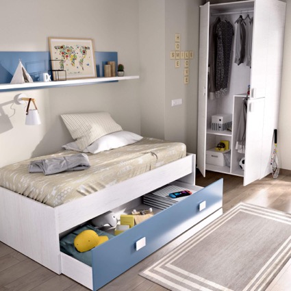 Las camas nido, buena solución para tener más almacenaje en la habitación de tus hij@s. Para habitación juvenil.