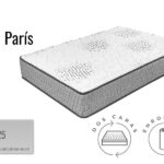 Colchón firme visco modelo New París, mostrando su diseño moderno y acabado en tonos neutros