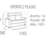 alt="Sofá modelo Oporto, 2 plazas"