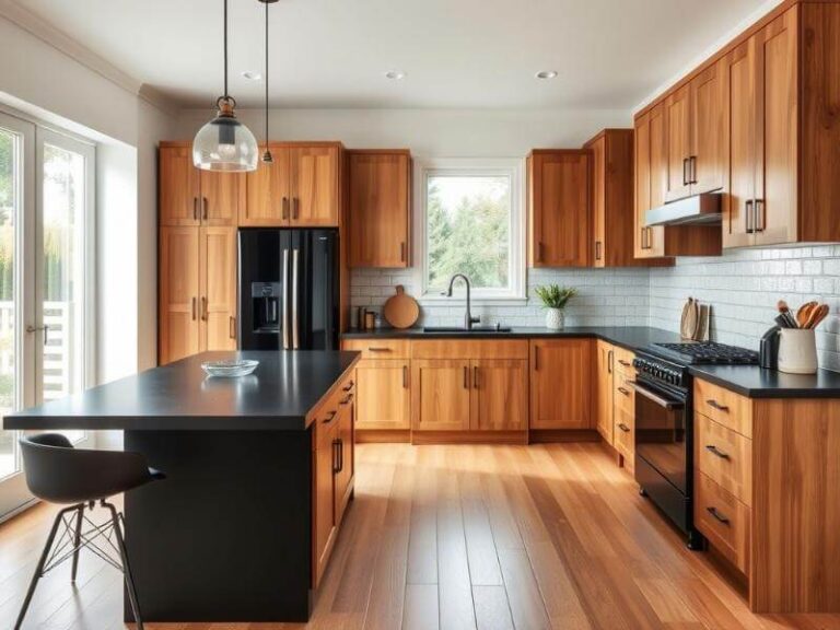Reforma de una cocina moderna y funcional con detalles en negro.