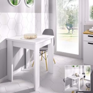 alt="Mesa auxiliar de libro modelo Bok en color blanco para cocina"