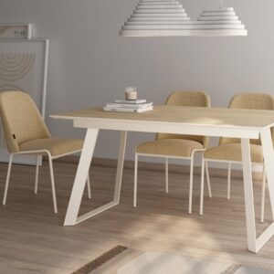 Mesa extensible Timor marfil / maderas