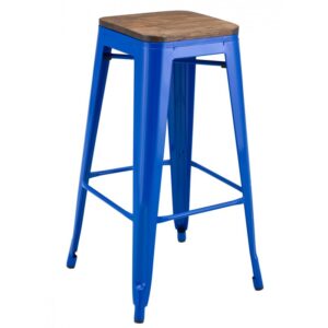 Pack 5 Taburetes Tol Ek Wood acero y madera